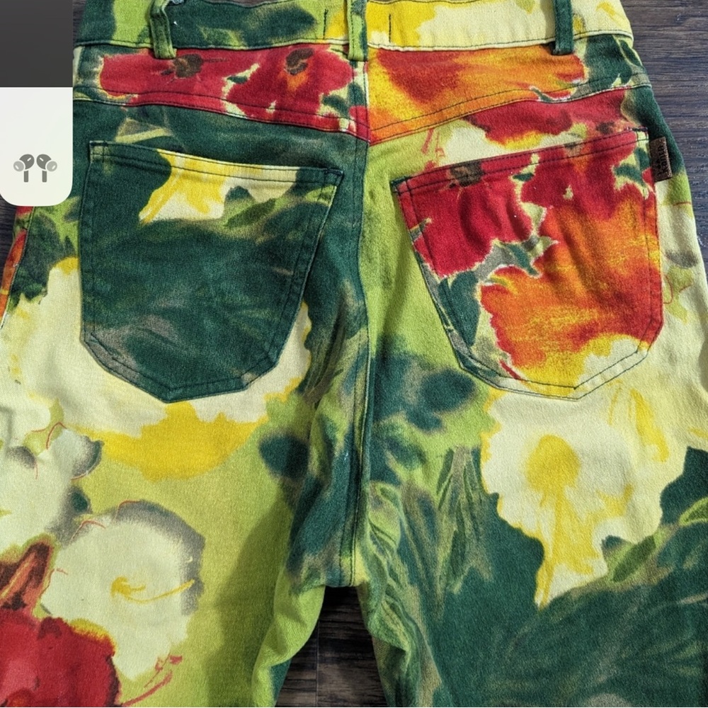 Vintage Léa Kanth Bright Floral Denim Ensemble (Rare) - Picture 9 of 10